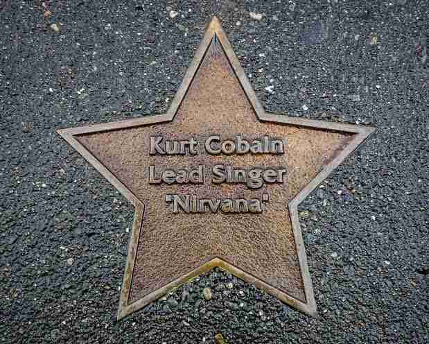 NIRVANA: KURT COBAIN  Star on Walk of Fame Not in Hollywood just in Aberdeen