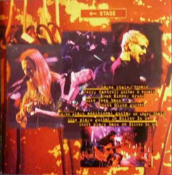 ALICE IN CHAINS MTV UNPLUGGED Live Album (1996)