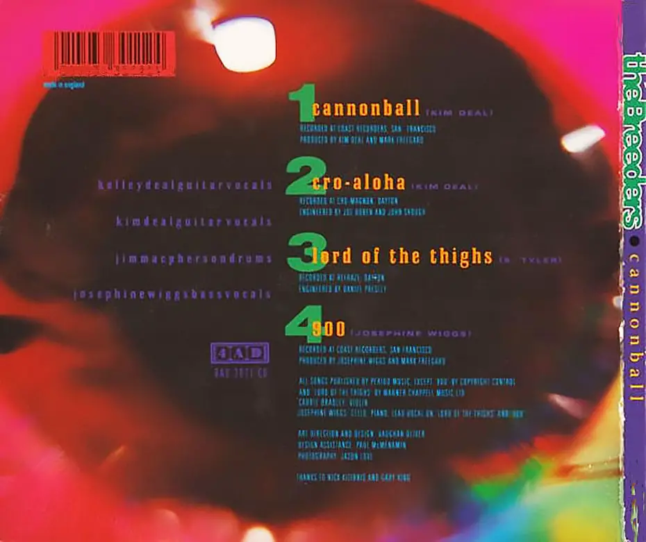 the Breeders cannonball レコード The Breeders – Cannonball – CD (Card Sleeve, Single), 1993