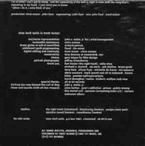 NINE INCH NAILS: PRETTY HATE MACHINE Debut Album (1989)